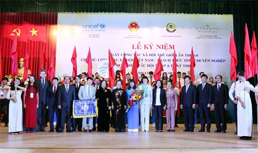 Celebrating ceremony the 18th International Social Work Day