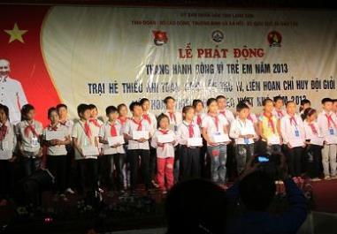  	 Lạng Sơn hưởng ứng Tháng hành động Vì trẻ em năm 2013